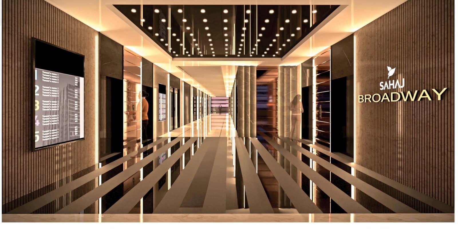 Typical office corridor