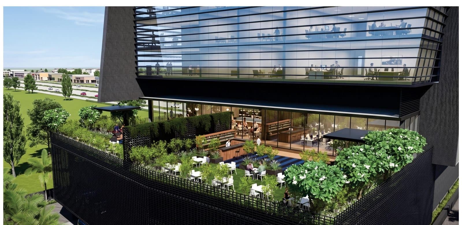 Rooftop café terrace